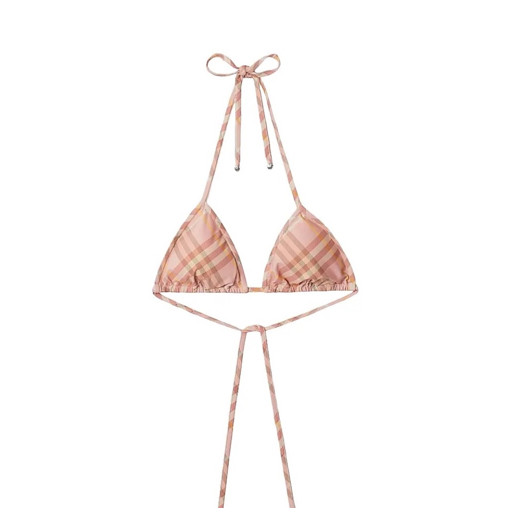 Burberry Check Triangle Bikini Top